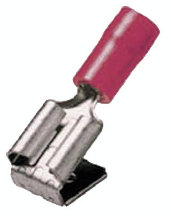 Intercable Flachstecker mit Abzweig Steckbreite: 6.30 mm Steckdicke: 0.80 mm Teilisoliert Rot 100 St.