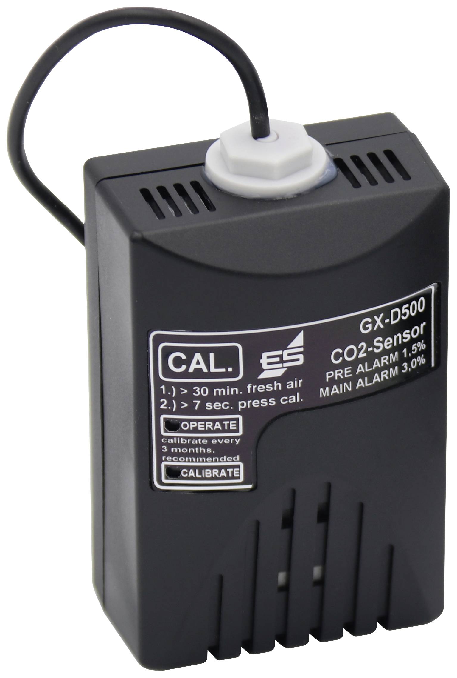 Schabus GX-D500 Kohlendioxid-Melder mit externem Sensor netzbetrieben detektiert Kohlendioxid