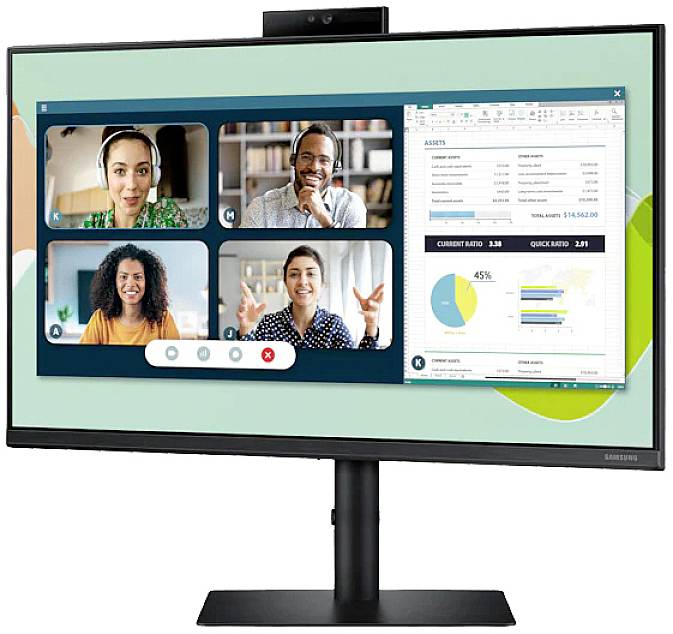 Samsung S24A400VEU Business LED-Monitor EEK E (A - G) 61 cm (24 Zoll) 1920 x 1080 Pixel 16:9 5 ms HDMI®, VGA, DisplayPort, USB-A (USB 3.2 Gen 1), Ko