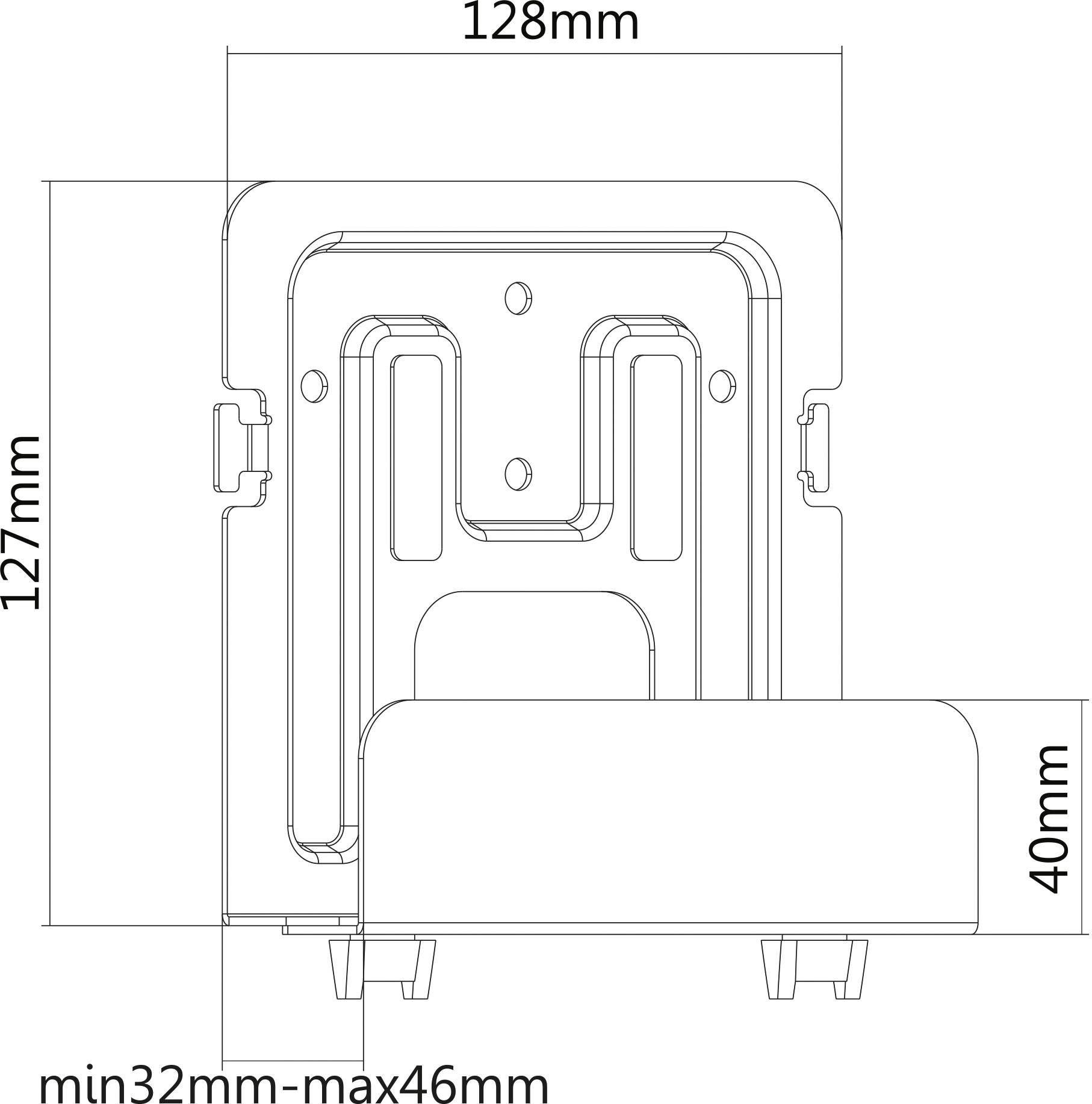 Neomounts Ablagefach Schwarz