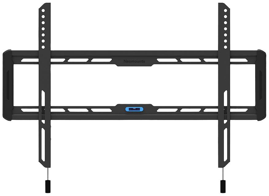 Schwarze TV-Wandhalterung mit rechteckiger Form und mehreren Befestigungslöchern, geeignet für große Flachbildfernseher.