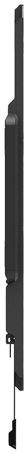 Schwarzer, rechteckiger, vertikal ausgerichteter Gegenstand mit einer hervorstehenden Komponente auf der linken Seite.
