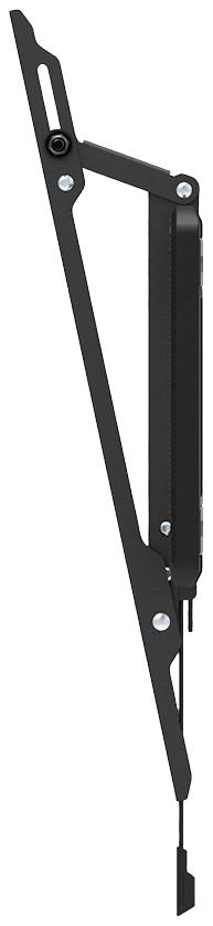 Ein schwarzer, schmaler Fensterbeschlag aus Metall mit mehreren Befestigungspunkten und einem einstellbaren Hebel.