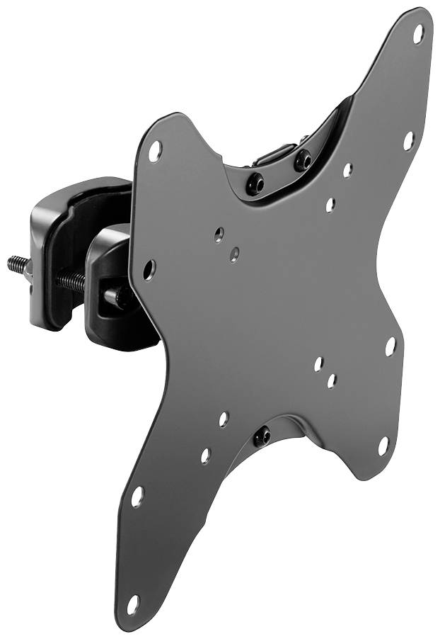 Wandhalterung in Schwarz für Monitore oder Fernseher, geeignet zur Befestigung an der Wand für flexible Bildschirmausrichtung.