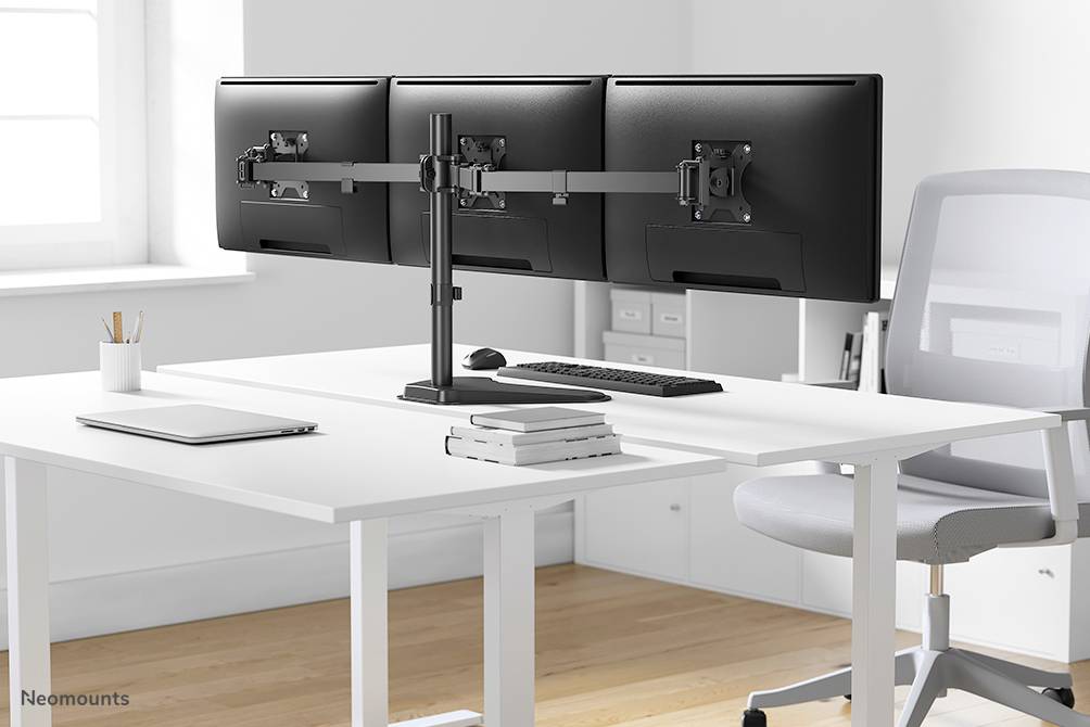 Neomounts FPMA-D550DD3BLACK 3fach Monitor-Tischhalterung 33,0cm (13") - 68,6cm (27") Schwarz Neigbar, Rotierbar, Schwenkbar