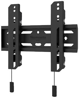'Neomounts' TV-Wandhalterung in Schwarz, geeignet für mittelgroße Fernseher. Robuste Konstruktion mit Befestigungsschlaufen unten.