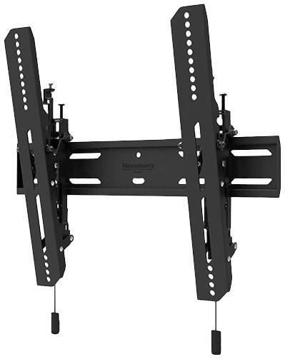 Wandhalterung für Flachbildfernseher mit Neigefunktion, geeignet für TVs verschiedener Größen, schwarz, robustes Design.