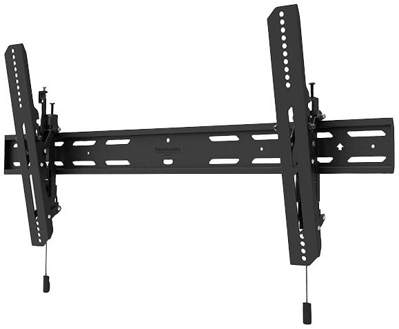 Wandhalterung für Fernseher, schwenkbar und neigbar. Schwarz, mit mehreren Einstellmöglichkeiten und Schlitzlöchern für Flexibilität.