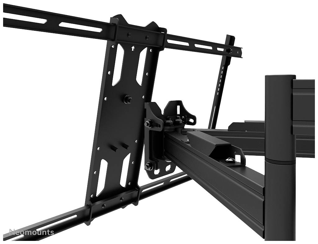 Schwenkbare TV-Halterung aus Metall, zur Wandmontage. Geeignet für Flachbildschirme, mit einstellbaren Armen und Neigungsfunktion.