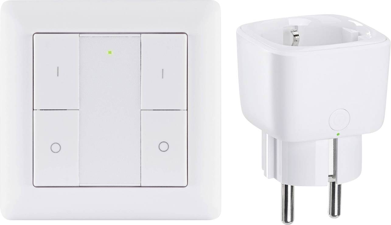 Paulmann 4064161217543 Smart Home Set Smart Plug + Wandtaster Home Steckdose Weiß