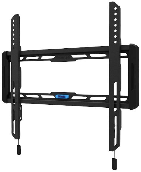 Wandhalterung für Flachbildfernseher, neigbares Design, schwarz, geeignet für verschiedene Bildschirmgrößen, robuste Konstruktion.