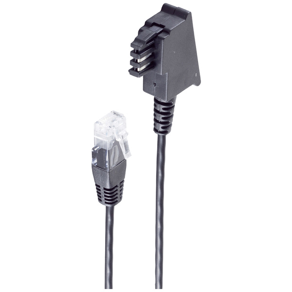 Shiverpeaks DSL Câble de raccordement [1x TAE F mâle - 1x RJ45 mâle 8P2C] 1.5 m noir