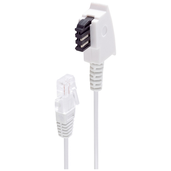 Shiverpeaks DSL Câble de raccordement [1x TAE F mâle - 1x RJ45 mâle 8P2C] 6 m blanc