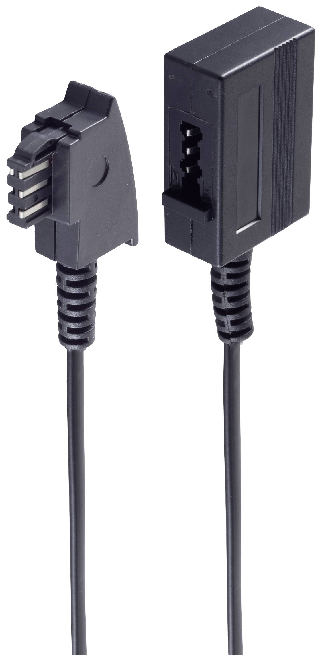 Shiverpeaks Telefon (analog) Verlängerungskabel [1x TAE-F-Stecker - 1x TAE-F-Buchse] 10 m Schwarz