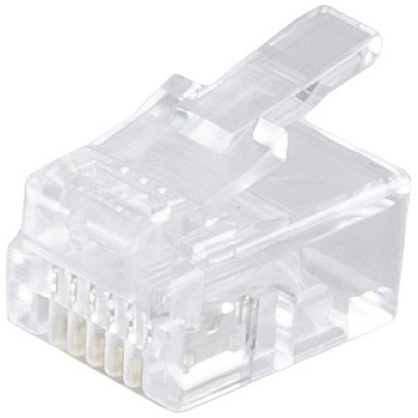 Shiverpeaks BASIC-S Netzwerk Modular-Stecker RJ12 6polig, 6 Kontakte belegt, vergoldete Kontakte VE 10 BS72050-10 Stecker, gera