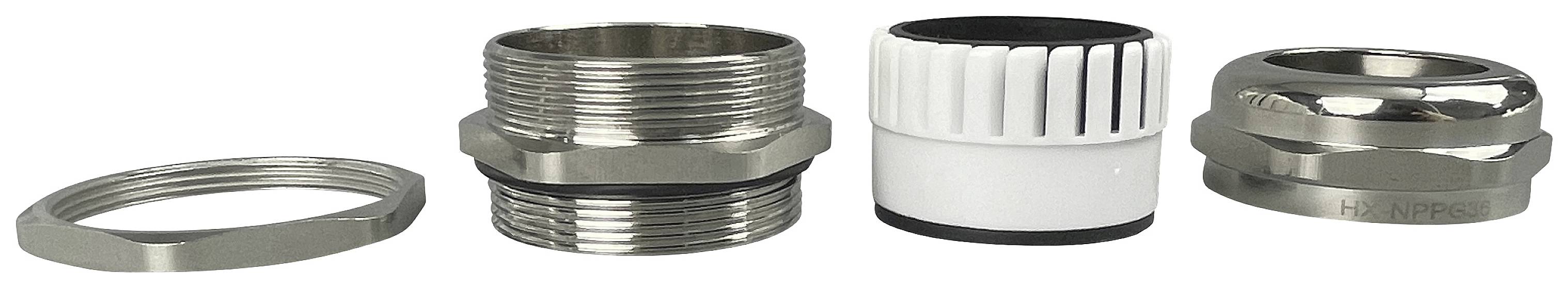 TRU COMPONENTS TC-10305396 Kabelverschraubung PG36 Messing (vernickelt) Metall 1St.