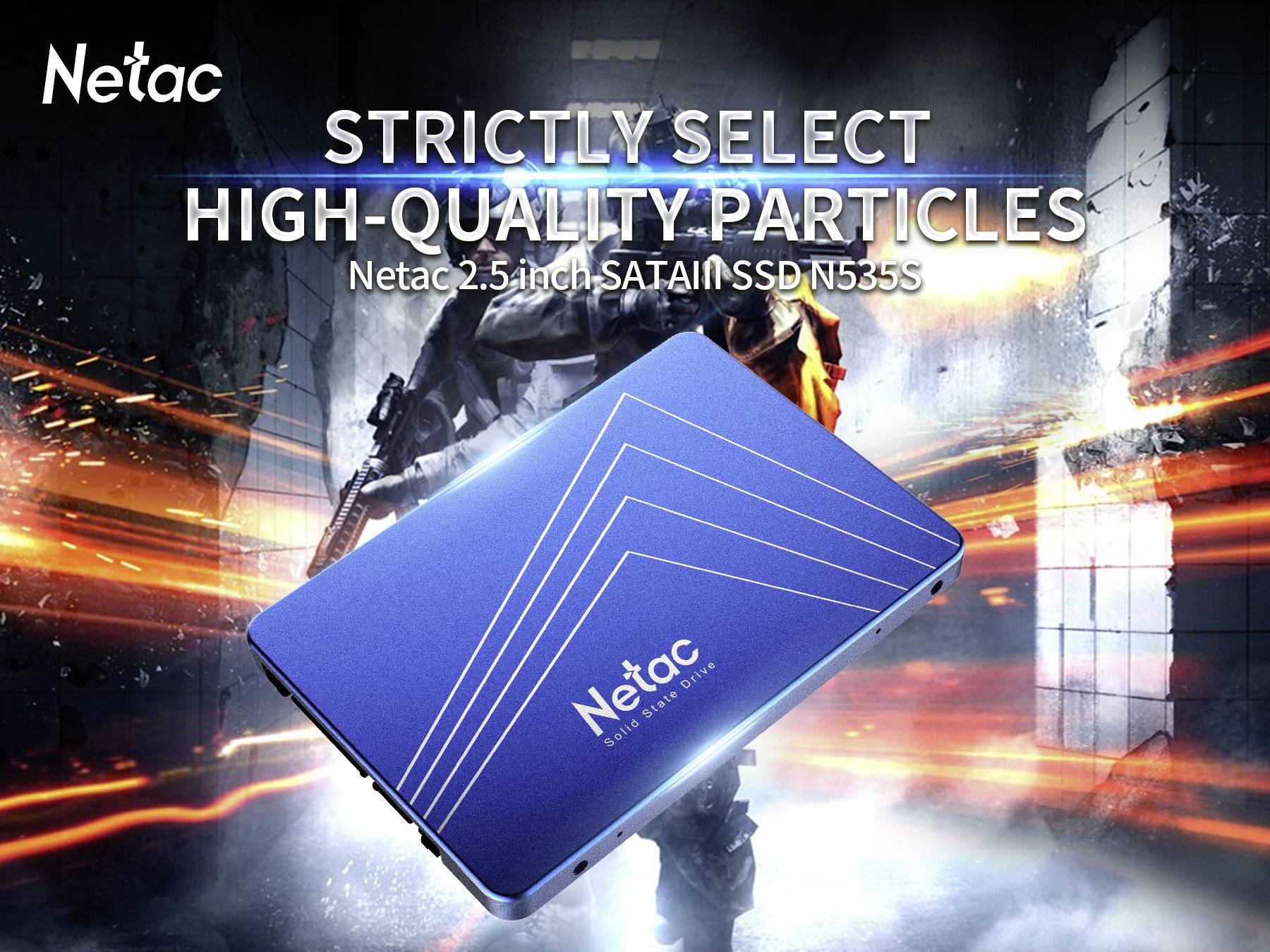 Netac Technology 240 GB Interne SATA SSD 6.35 cm (2.5 Zoll) SATA 6 Gb/s Retail NT01N535S-240G-S3X