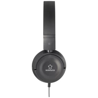 Renkforce RF-HS-130 On Ear Kopfhörer kabelgebunden Stereo Schwarz Lautstärkeregelung Renkforce RF-HS-130 On Ear Kopfhörer kabelgebunden Stereo Schwarz Lautstärkeregelung
