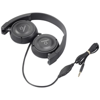 Renkforce RF-HS-130 On Ear Kopfhörer kabelgebunden Stereo Schwarz Lautstärkeregelung Renkforce RF-HS-130 On Ear Kopfhörer kabelgebunden Stereo Schwarz Lautstärkeregelung