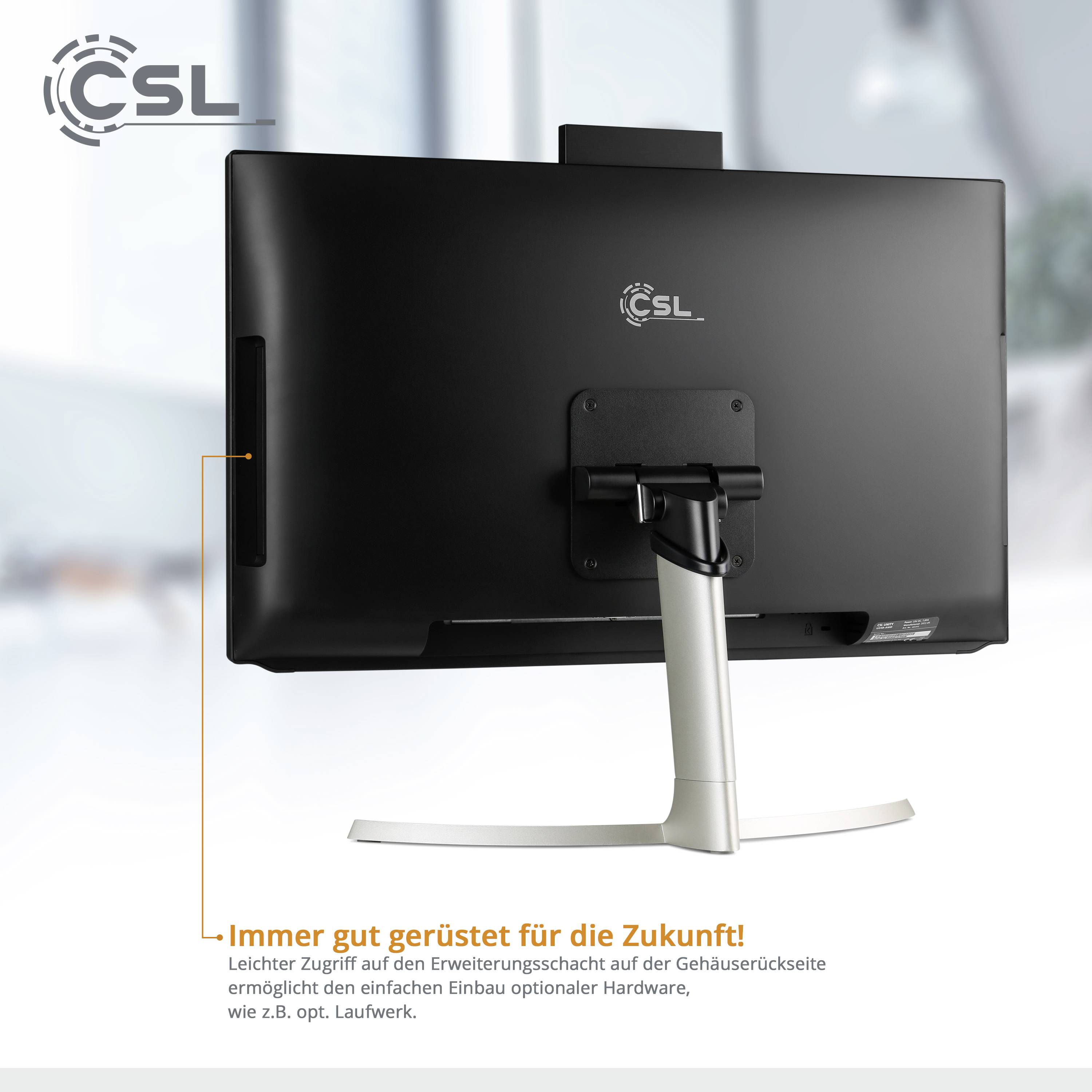 CSL Computer All-in-One PC Unity U24B-AMD 60.5 cm (23.8 Zoll) Full HD AMD Ryzen 5 5600G 4.4 GHz 16 GB RAM 1 TB SSD AMD Radeon™ Graphics Win 11