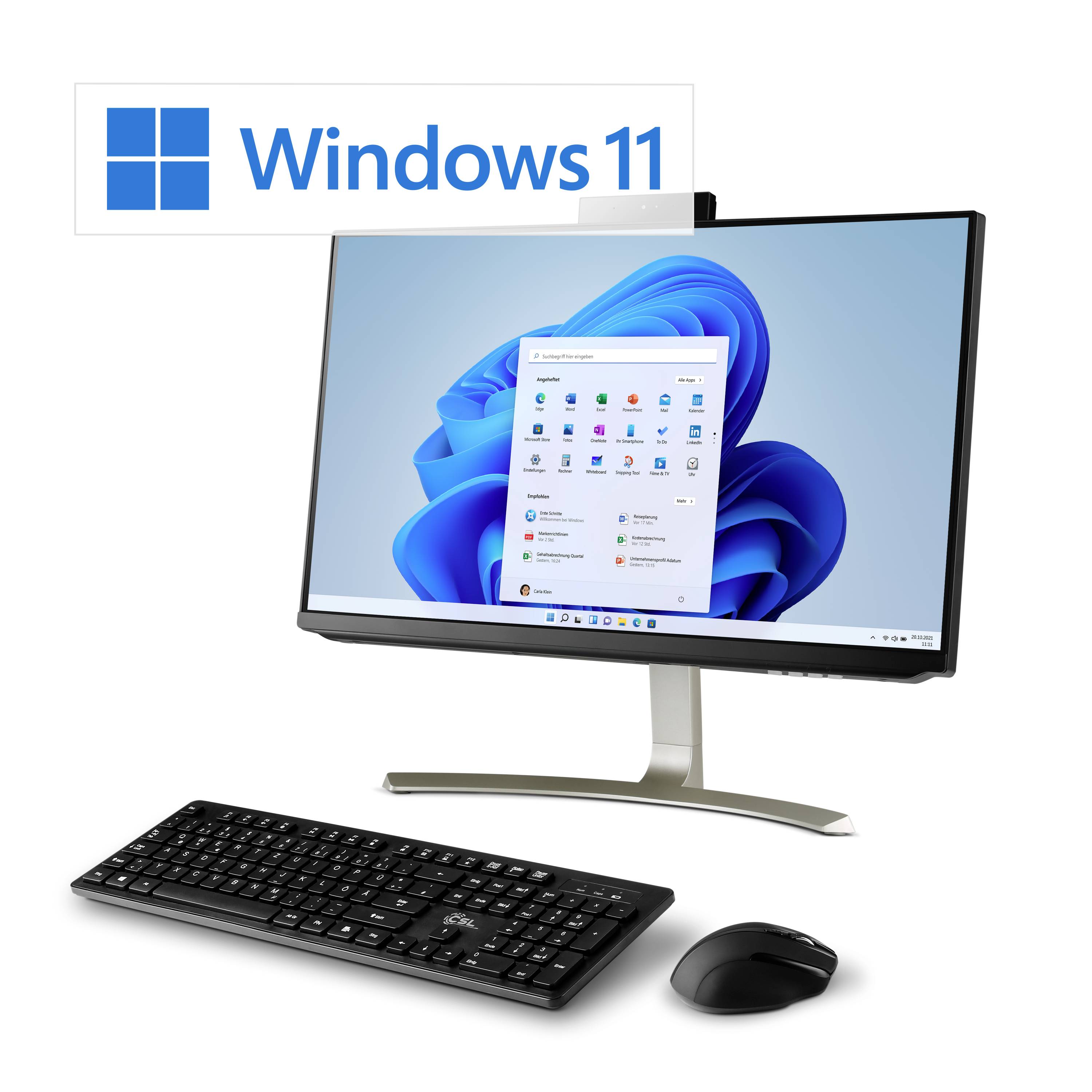 CSL Computer All-in-One PC Unity U24B-AMD 60.5 cm (23.8 Zoll) Full HD AMD Ryzen 5 5600G 4.4 GHz 16 GB RAM 1 TB SSD AMD Radeon™ Graphics Win 11