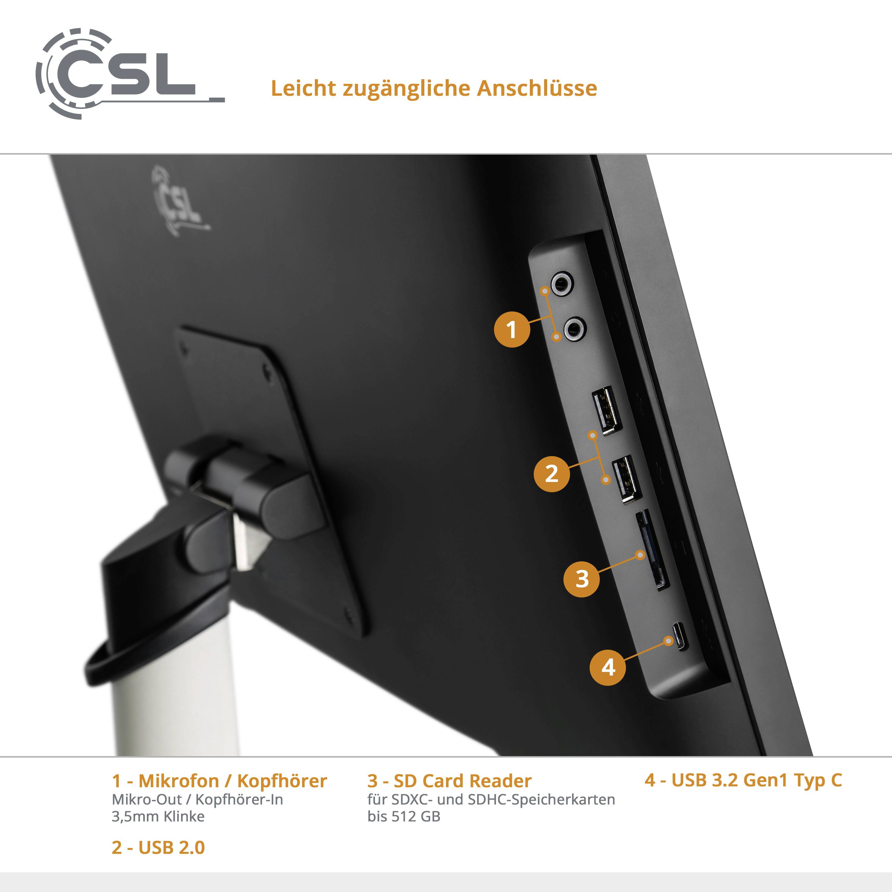 CSL Computer All-in-One PC Unity U24B-AMD 60.5cm (23.8 Zoll) Full HD AMD Ryzen 7 5700G 4.6GHz 32GB RAM 2TB HDD 500GB SSD AMD