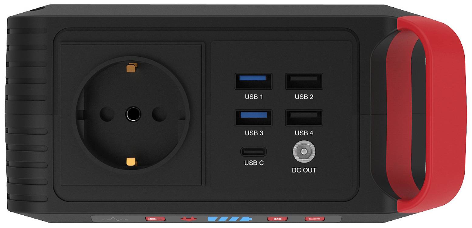 AgfaPhoto PPS100Pro Powerstation Li-Ion Schwarz, Rot ohne Laderegler
