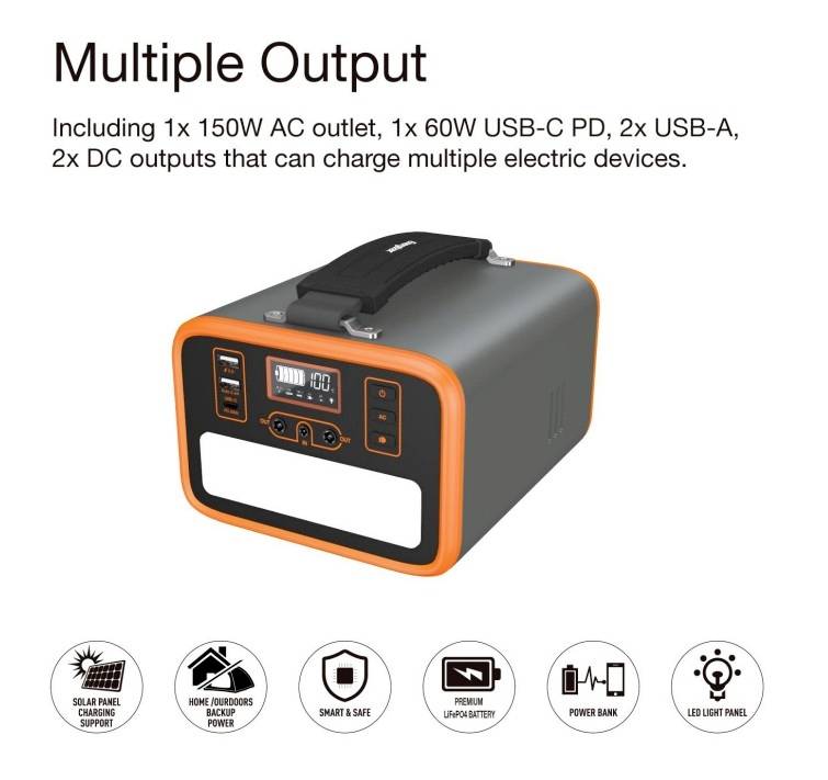 Energizer PPS240W2 Powerstation 72Ah LiFePO 4 Schwarz/Orange