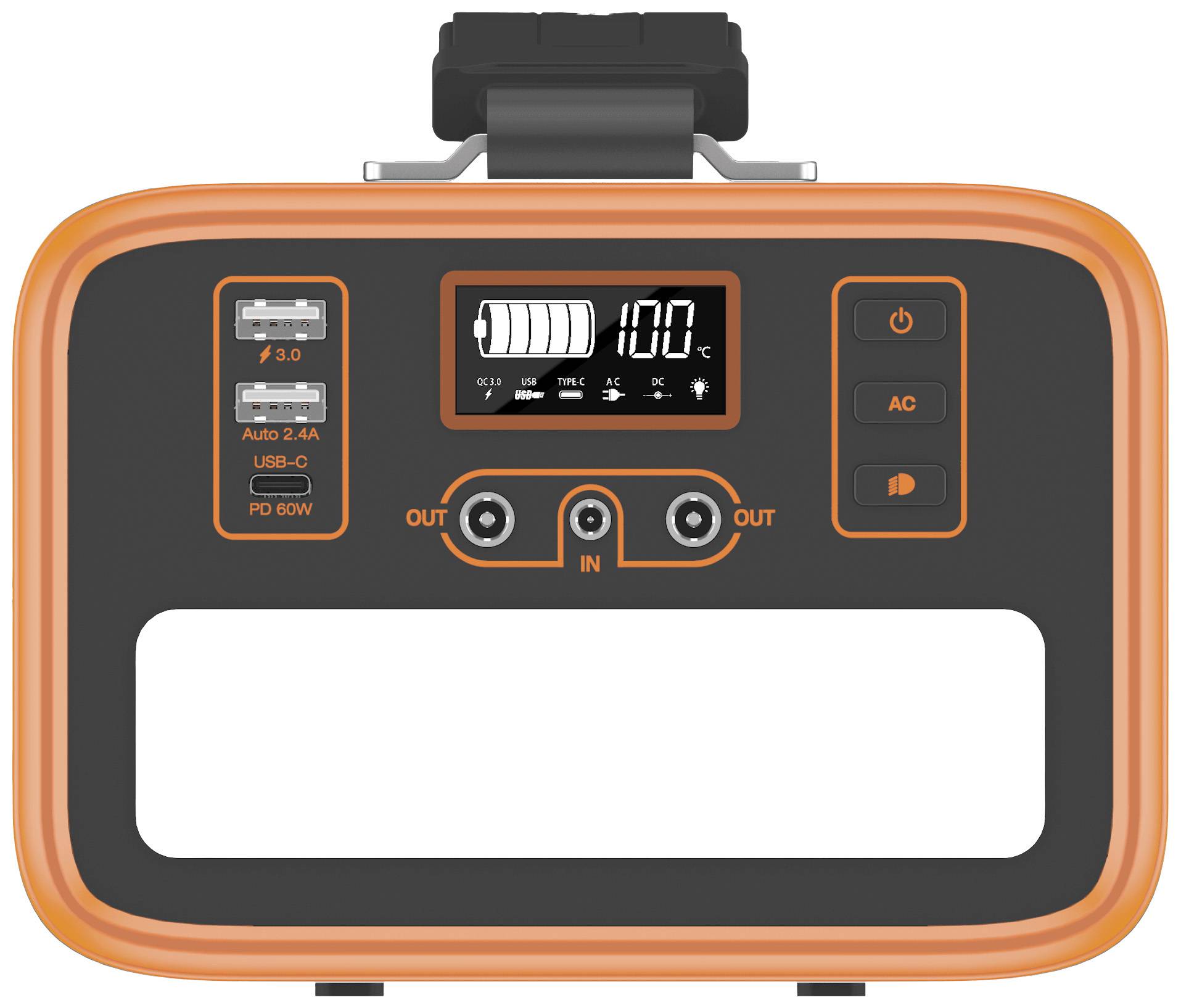 Energizer PPS240W2 Powerstation 72Ah LiFePO 4 Schwarz/Orange