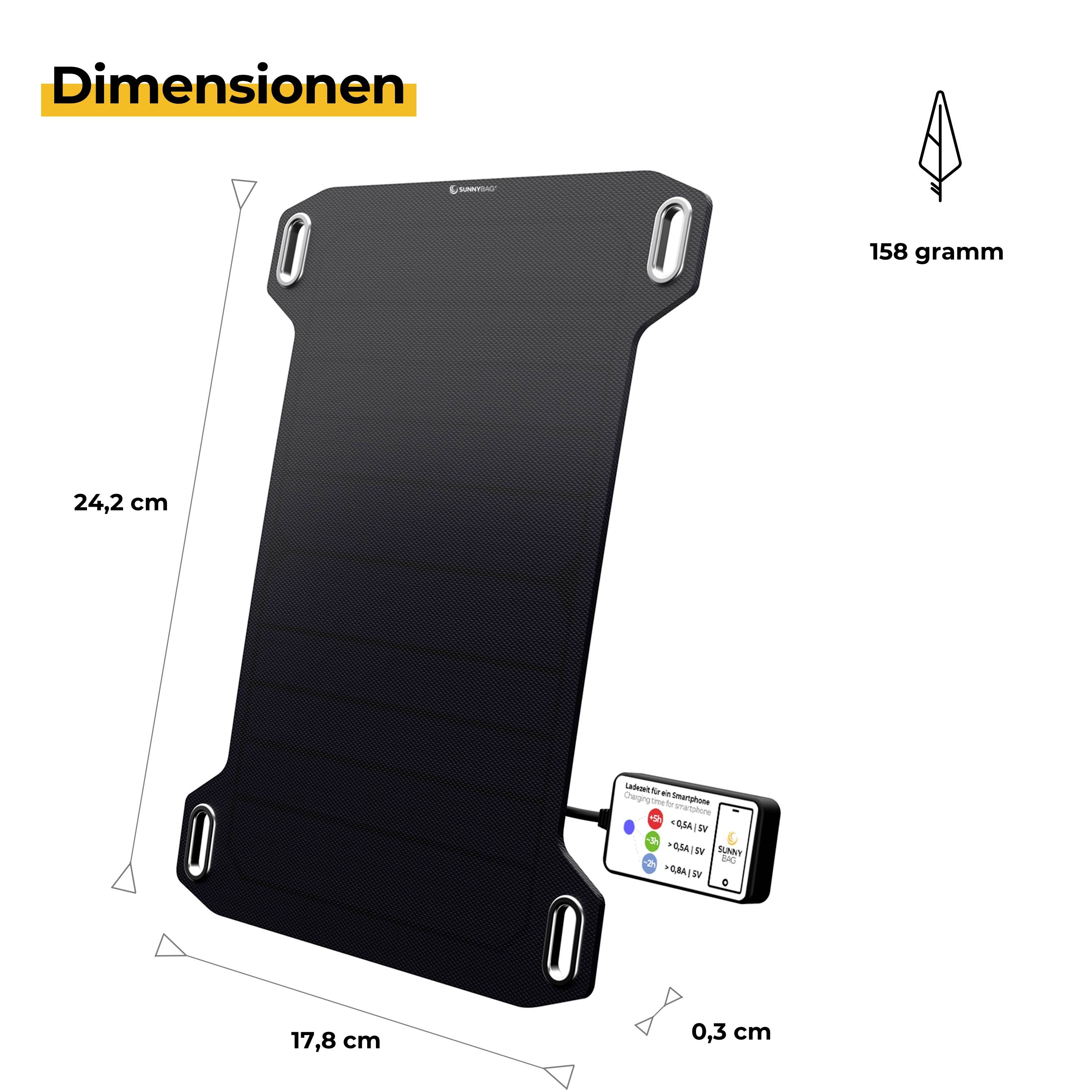 SunnyBag Leaf mini 138A_01Leaf Solar-Ladegerät Ladestrom Solarzelle 800mA 5W