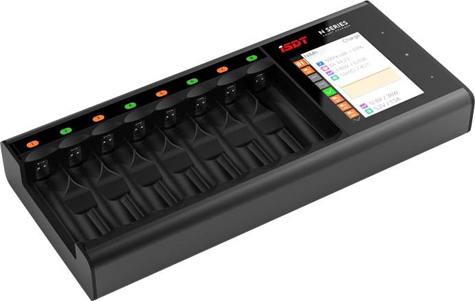 ISDT N8 + HR03 SE + HR6 SE Rundzellen-Ladegerät NiMH, NiCd, NiZn, LiIon, LiHV, LiFePO Mignon (AA), Micro (AAA), 14500, 10440