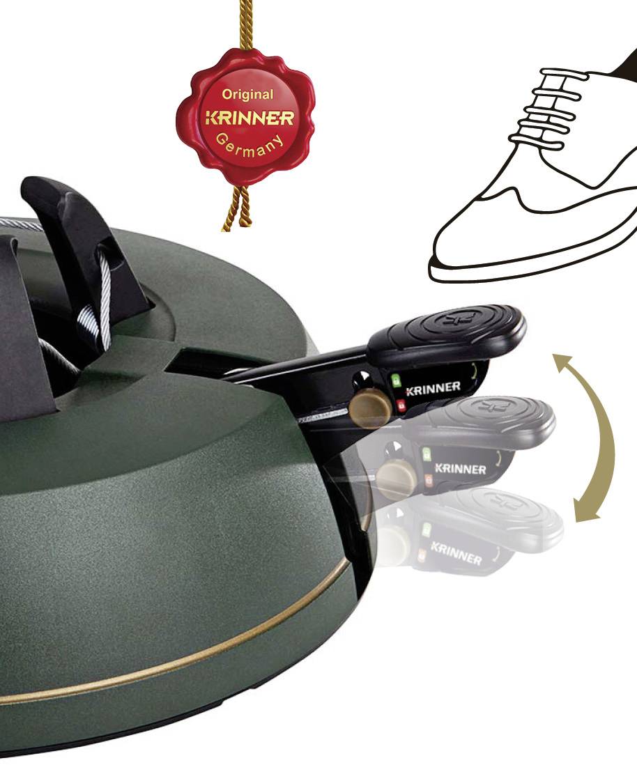 Krinner 94225 KRINNER Comfort Grip M Weihnachtsbaumständer Baumhöhe (max.) 2.5 m Einseiltechnik mit Fußhebel Wasserstandsanzeige