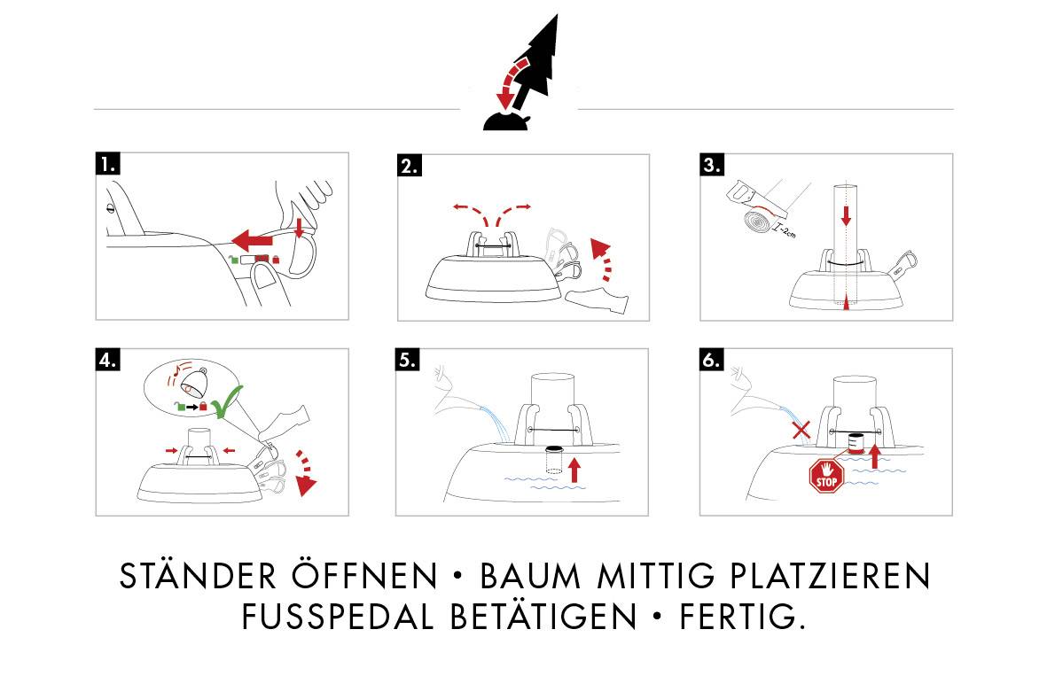 Krinner 94235 KRINNER Ultra Grip L Weihnachtsbaumständer Baumhöhe (max.) 2.70 m Einseiltechnik mit Fußhebel Wasserstandsanzeige