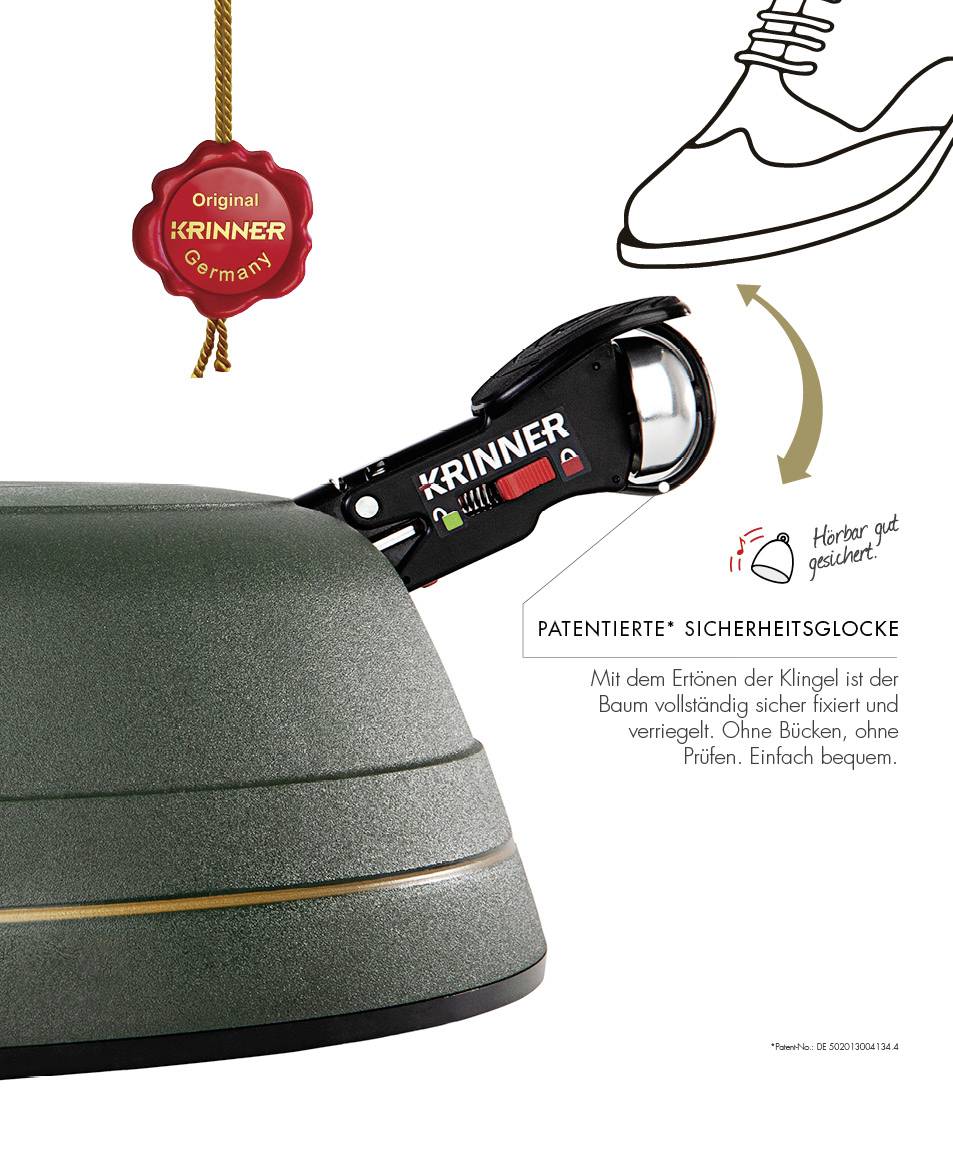 Krinner 94255 KRINNER Ultra Grip XXL Weihnachtsbaumständer Baumhöhe (max.) 4 m Einseiltechnik mit Fußhebel Wasserstandsanzeige
