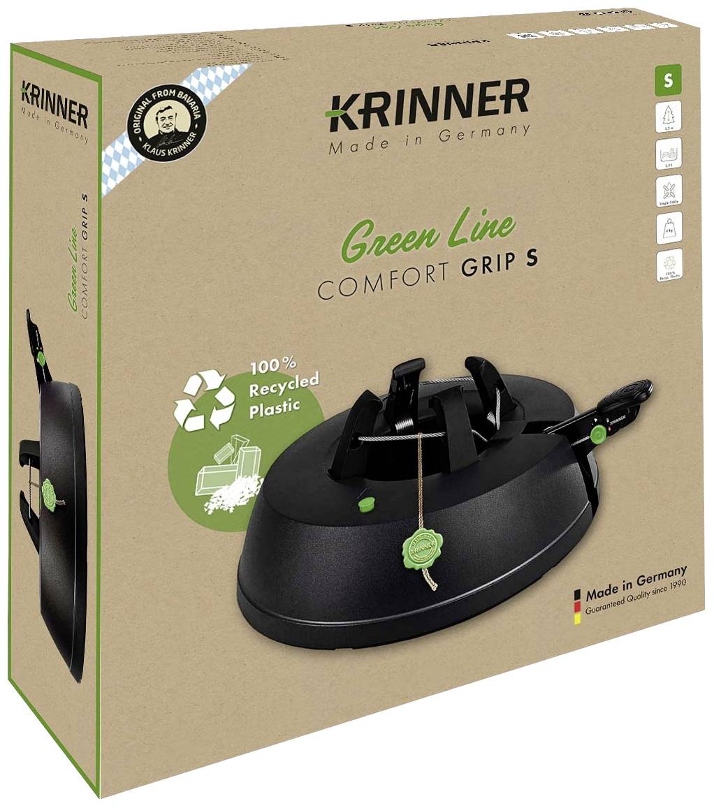 Krinner 94219 KRINNER Green Line Comfort Grip S Weihnachtsbaumständer Baumhöhe (max.) 2.2 m Einseiltechnik mit Fußhebel