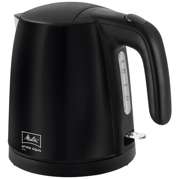 Melitta Prime Aqua Mini Wasserkocher schnurlos, Überhitzungsschutz Schwarz Fassungsvermögen: 1 l Melitta Prime Aqua Mini Wasserkocher schnurlos, Überhitzungsschutz Schwarz Fassungsvermögen: 1 l