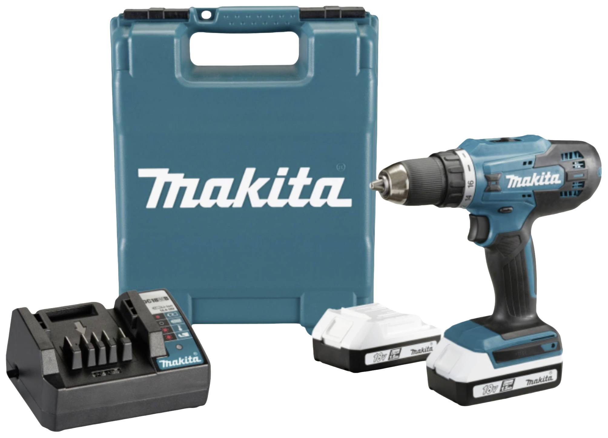 Makita DF488D002 Akku-Bohrschrauber 18V 1.5Ah Li-Ion inkl. 2. Akku ...