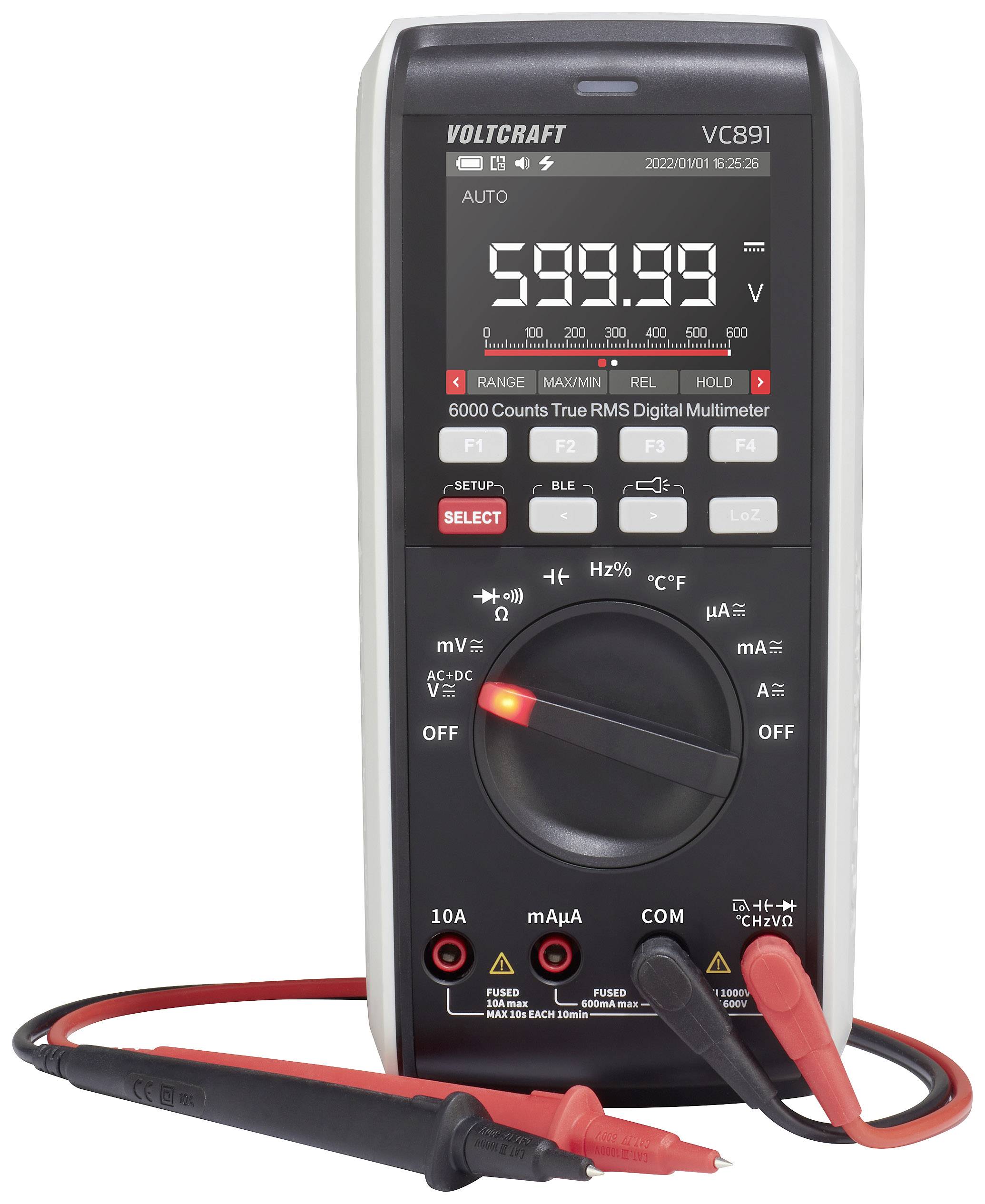 VOLTCRAFT VC891 Hand-Multimeter digital Datenlogger, LoZ CAT III 1000 V, CAT IV 600V Anzeige (Counts): 60000