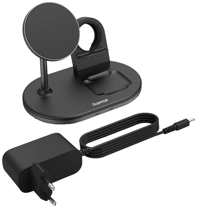 Hama Induktions-Ladegerät MagCharge Multi 00187272 Ausgänge Induktionslade-Standard Schwarz