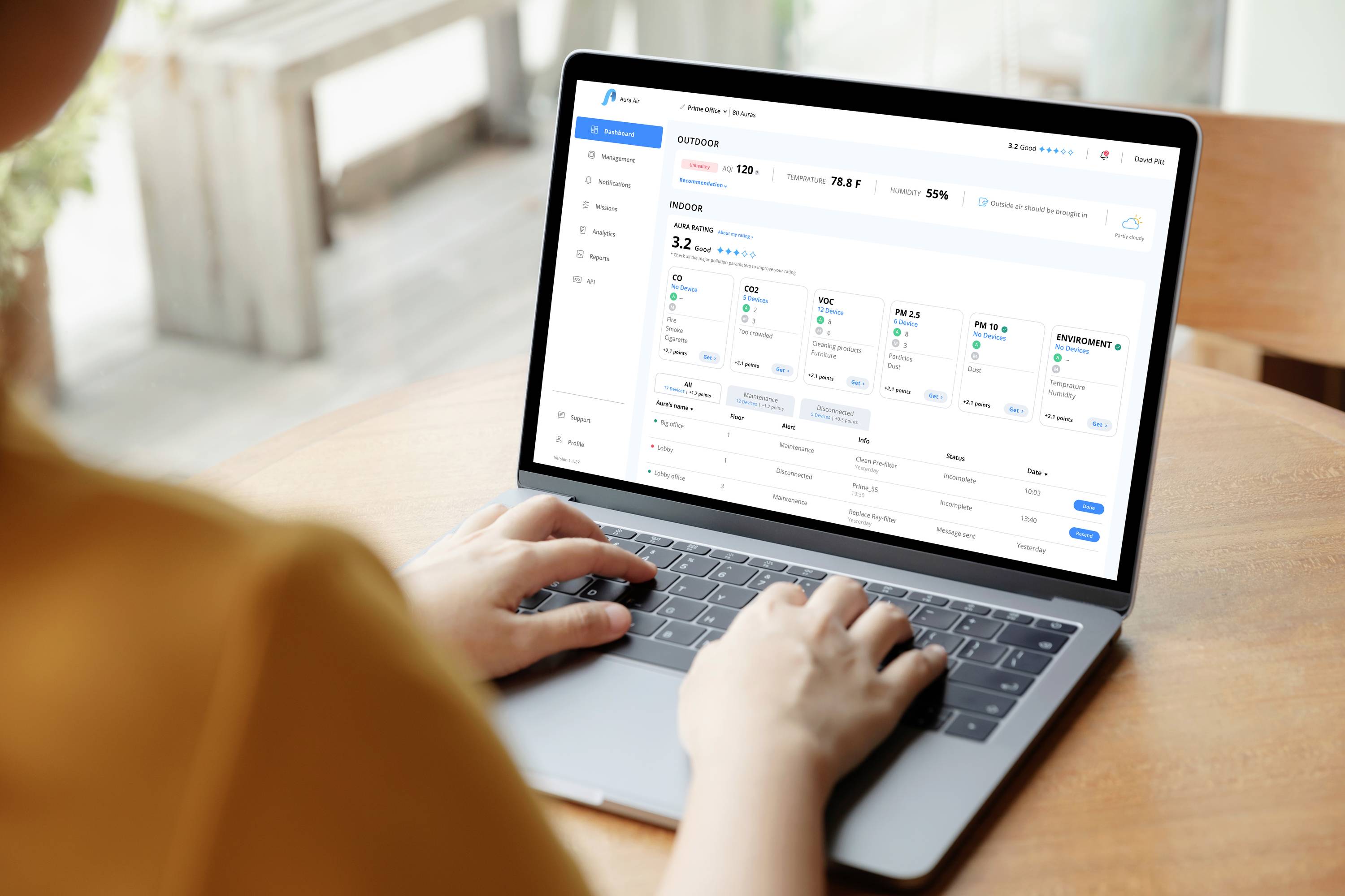 Aura Air AUA-10001 AUA-10001 Luftreiniger 55m² Weiß, Grau