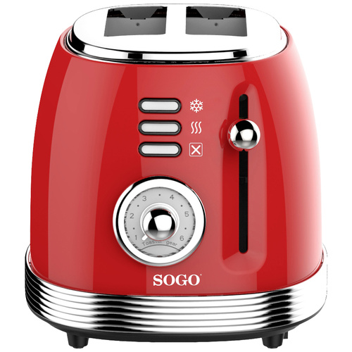 SOGO Human Technology Toaster Kontrollleuchte, Toastfunktion Rot (metallic)