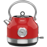 SOGO Human Technology Wasserkocher schnurlos, Überhitzungsschutz, Cool-Touch-Gehäuse Rot (metallic) Fassungsvermögen: 1.8l SOGO Human Technology Wasserkocher schnurlos, Überhitzungsschutz, Cool-Touch-Gehäuse Rot (metallic) Fassungsvermögen: 1.8l