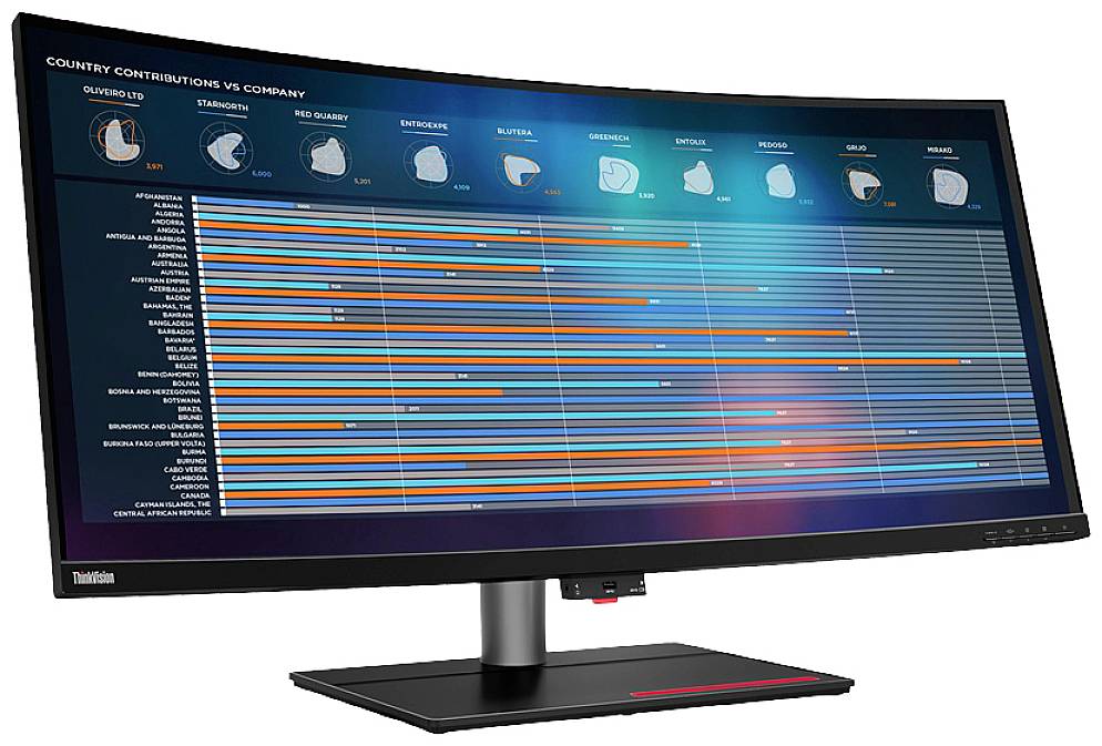 Lenovo ThinkVision P40w-20 LED-Monitor EEK G (A - G) 100.8 cm (39.7 Zoll) 5120 x 2160 Pixel 21:9 6 ms Thunderbolt 4, HDMI®, DisplayPort, USB-A (USB