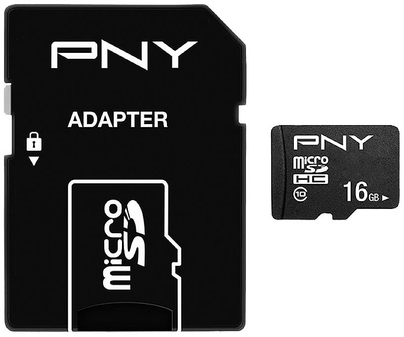 PNY P-SDU16G10PPL-GE microSD-Karte 16 GB Class 10