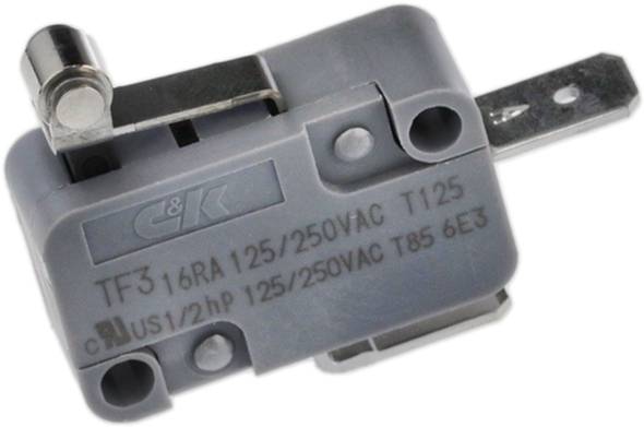Ein C&K-Mikroschalter mit der Bezeichnung „TF 316RA 125/250VAC