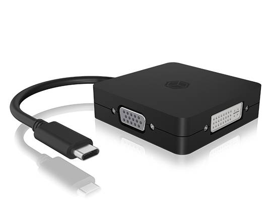 ICY BOX USB-C® Adapter [1x USB-C® - 4x DisplayPort, HDMI®, DVI, VGA] IB-DK1104-C