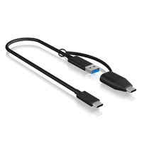 ICY BOX USB-Kabel USB 3.2 Gen2 (USB 3.1 Gen2) USB-C® Stecker, USB-A Stecker 0.35 m Schwarz 60836 ICY BOX USB-Kabel USB 3.2 Gen2 (USB 3.1 Gen2) USB-C® Stecker, USB-A Stecker 0.35 m Schwarz 60836