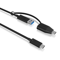 ICY BOX USB-Kabel USB 3.2 Gen2 (USB 3.1 Gen2) USB-C® Stecker, USB-A Stecker 0.35 m Schwarz 60836 ICY BOX USB-Kabel USB 3.2 Gen2 (USB 3.1 Gen2) USB-C® Stecker, USB-A Stecker 0.35 m Schwarz 60836