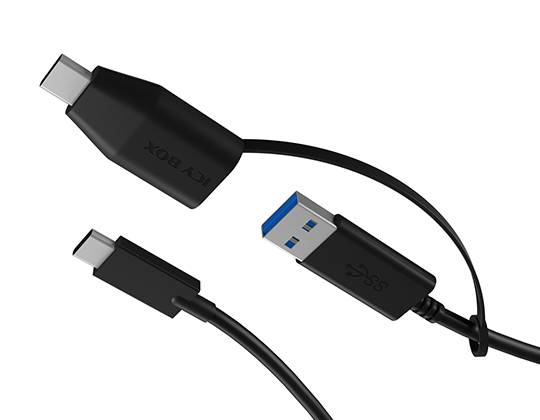 ICY BOX USB-Kabel USB 3.2 Gen2 (USB 3.1 Gen2) USB-C® Stecker, USB-A Stecker 0.35 m Schwarz 60836