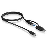 ICY BOX USB-Kabel USB 3.2 Gen2 (USB 3.1 Gen2) USB-C® Stecker, USB-A Stecker 1.00 m Schwarz 60837 ICY BOX USB-Kabel USB 3.2 Gen2 (USB 3.1 Gen2) USB-C® Stecker, USB-A Stecker 1.00 m Schwarz 60837